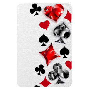 Poker Player Spelare spelar kort Kostym Las Vegas Magnet
