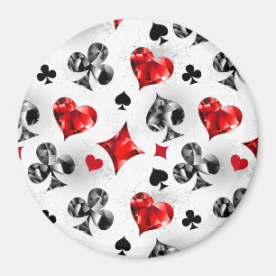 Poker Player Spelare spelar kort Kostym Las Vegas Magnet