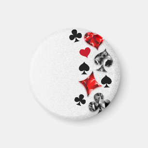 Poker Player Spelare spelar kort Kostym Las Vegas Magnet