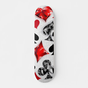 Poker Player Spelare spelar kort Kostym Las Vegas Mini Skateboard Bräda 18,5 Cm