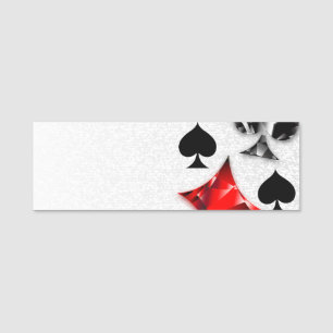 Poker Player Spelare spelar kort Kostym Las Vegas Namnbricka