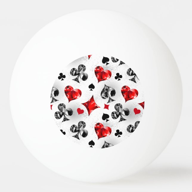 Poker Player Spelare spelar kort Kostym Las Vegas Pingisboll (Framsidan)