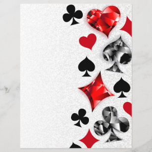 Poker Player Spelare spelar kort Kostym Las Vegas Reklamblad