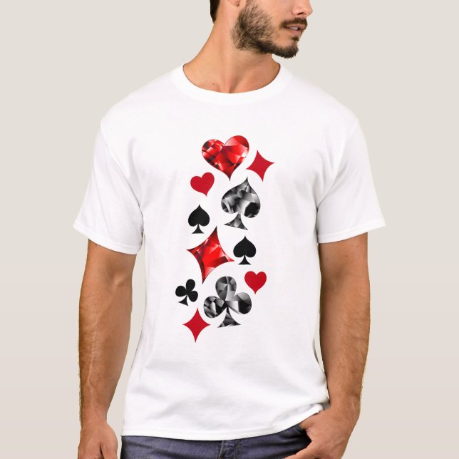 Poker Player Spelare spelar kort Kostym Las Vegas T Shirt (Framsida)