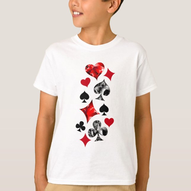Poker Player Spelare spelar kort Kostym Las Vegas T Shirt (Framsida)