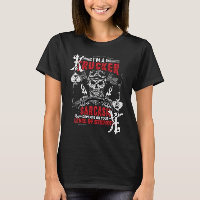 Poker Playing Truck Driver Sarcasm Spades King Tru T Shirt (Framsida)