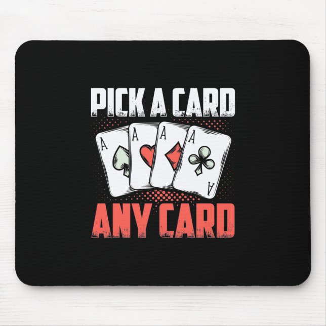 Poker-Plocka ett kort valfritt kort Musmatta (Framsidan)