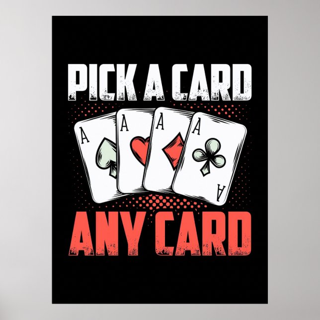 Poker-Plocka ett kort valfritt kort Poster (Framsidan)