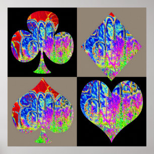 Poker: Poker Set Graffiti Älskare Poster