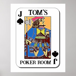 Poker-Poster - Anpassade - Jack av Spader Poster