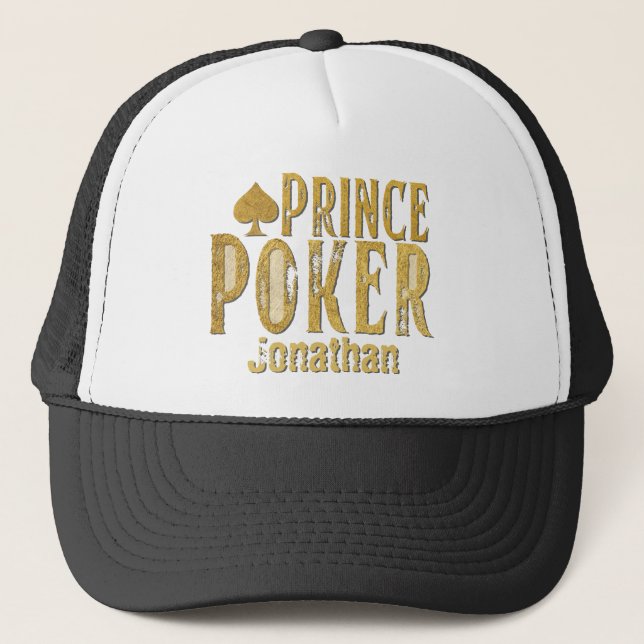 Poker prince funny personalizable  keps (Framsida)