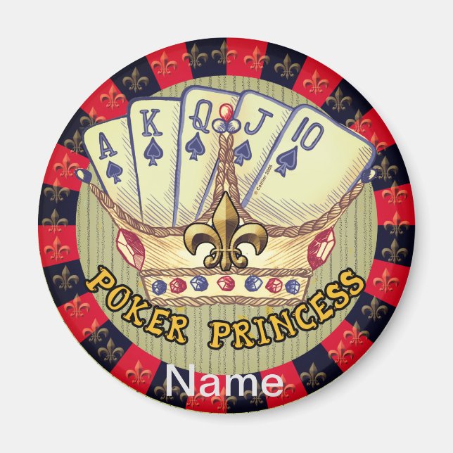 Poker Princess magnet (Framsidan)