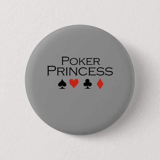 Poker Princess T-shirt Knapp (Framsida)