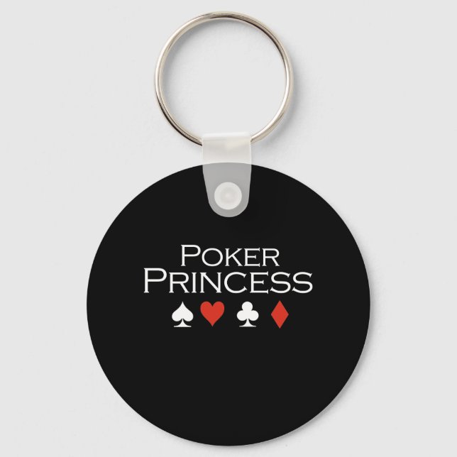 Poker Princess T-shirt white Nyckelring (Framsida)