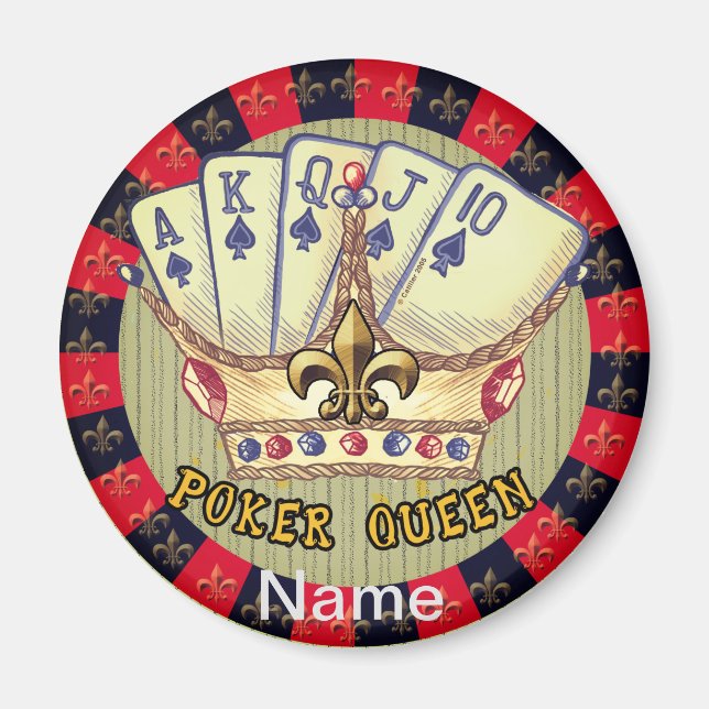 Poker Queen magnet (Framsidan)