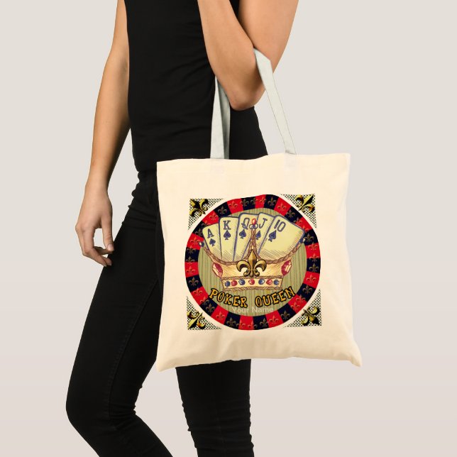 Poker Queen tote bag Tygkasse (Framsida (produkt))