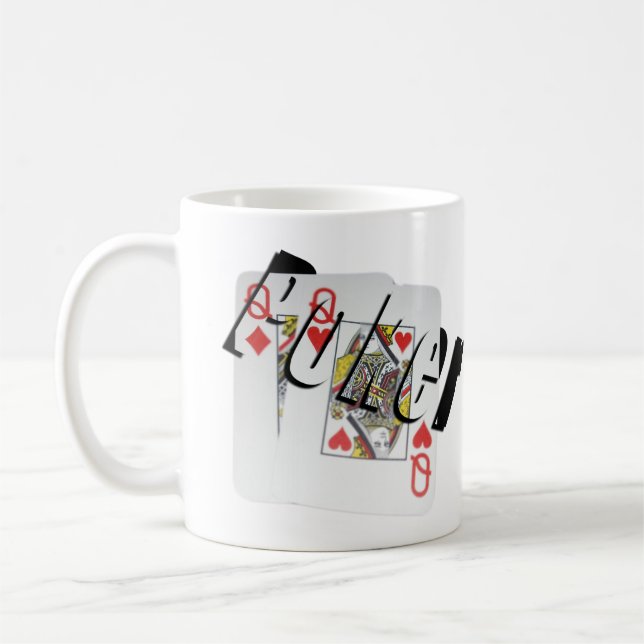 Poker Queens Dimensional Logotyp Coffee Mugg. Kaffemugg (Vänster)