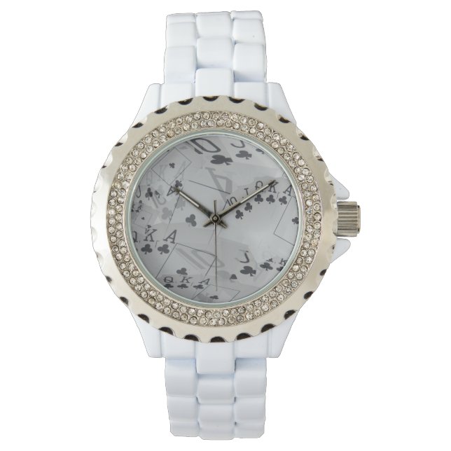 Poker Royal Klubb Flush Mönster, Armbandsur (Framsida)