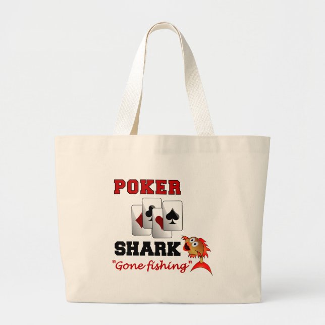 Poker Shark-säck Jumbo Tygkasse (Framsidan)