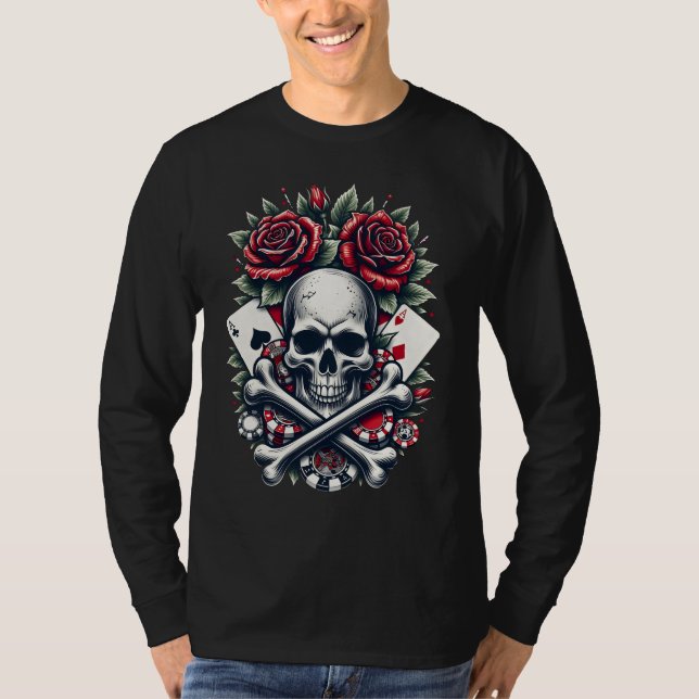 Poker Skull T Shirt (Framsida)