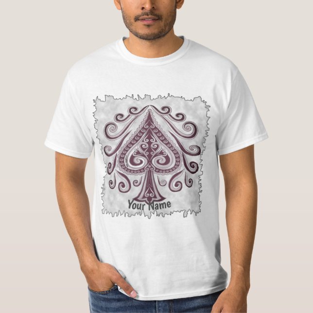 Poker Spades  T Shirt (Framsida)