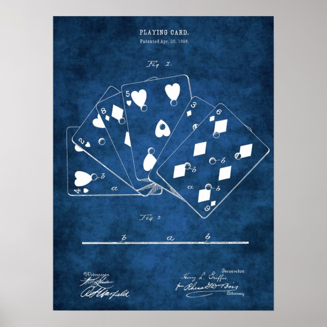Poker-spel Spelkort Art.nr 5 Poster (Framsidan)