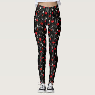 Poker spelar upp kortsymboler. leggings