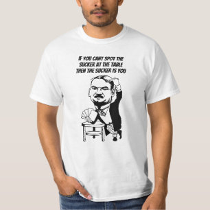 Poker Spelare Spel Tecknad Man Citat Konst T Shirt
