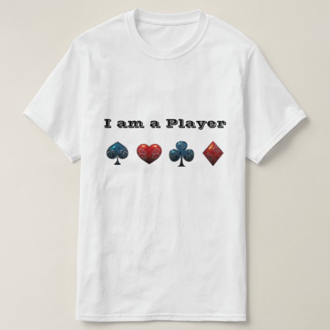 Poker-spelarkortshajs T-shirt (Design framsida)