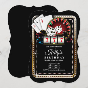 Poker-spelkort 7 7 7, kasino party inbjudan