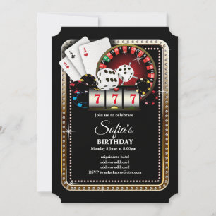 Poker-spelkort 7 7 7, kasino party inbjudan