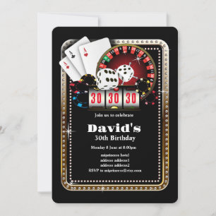 Poker spelkort, casino fest inbjudan