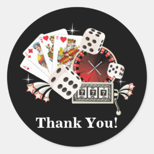 Poker-spelkort, kasino, tack vare klistermärken