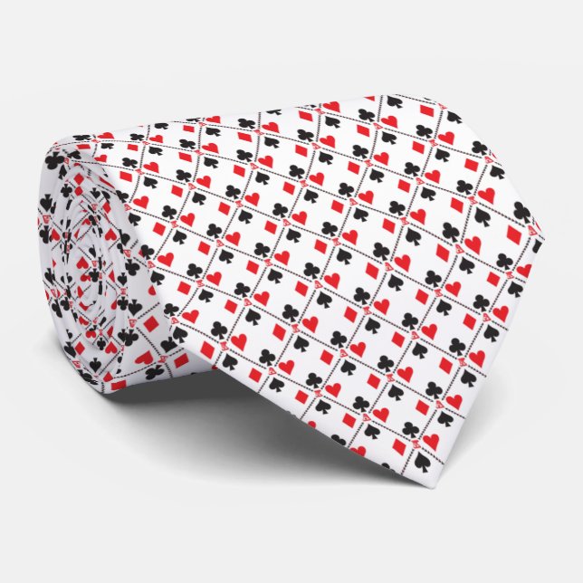 Poker-spelkort Kostym Mönster Slips (Rullad)