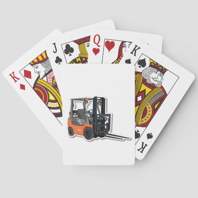 Poker-Spielkarten mit Gabelstapler-Design Casinokort (Baksidan)