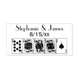Poker Straight Flush Spader Plats Kort Eskort Kort Självfärgande Stämpel