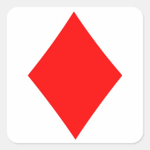 Poker Suite Diamond Fyrkantigt Klistermärke