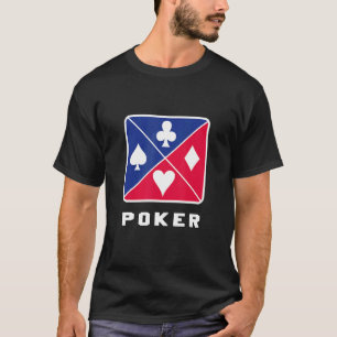 Poker Texas Holdem Omaha Casino Cards Heart Spades T Shirt