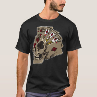 Poker Thned Skull Casino Temaparty Gift T Shirt