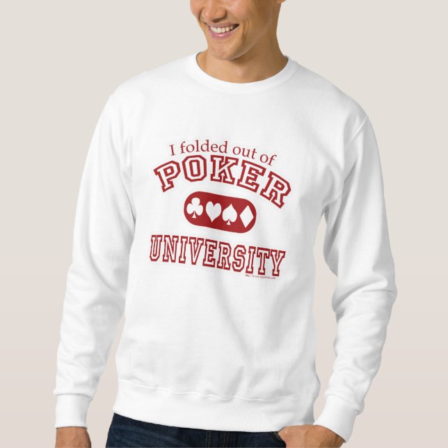 Poker Universiteten Lång Ärmad Tröja (Framsida)