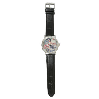 "Poker" Vintage Leather Watch Armbandsur