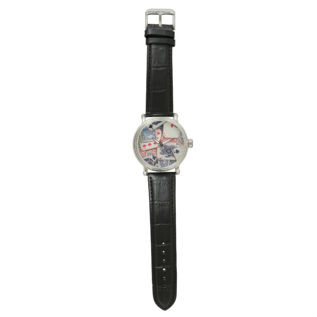 "Poker" Vintage Leather Watch Armbandsur (Plan)