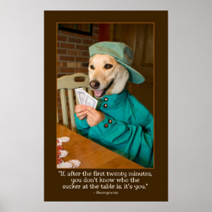 Pokeraffisch (hunden) poster