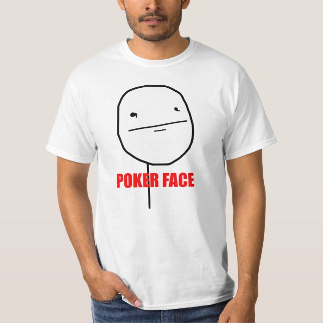 Pokeransikte Meme T-shirt (Framsida)