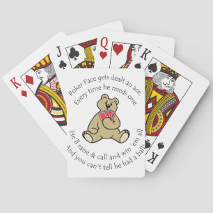 Pokeransikte som leker kort spelkort