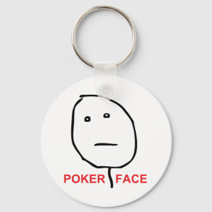 Pokeransikte (text) nyckelring