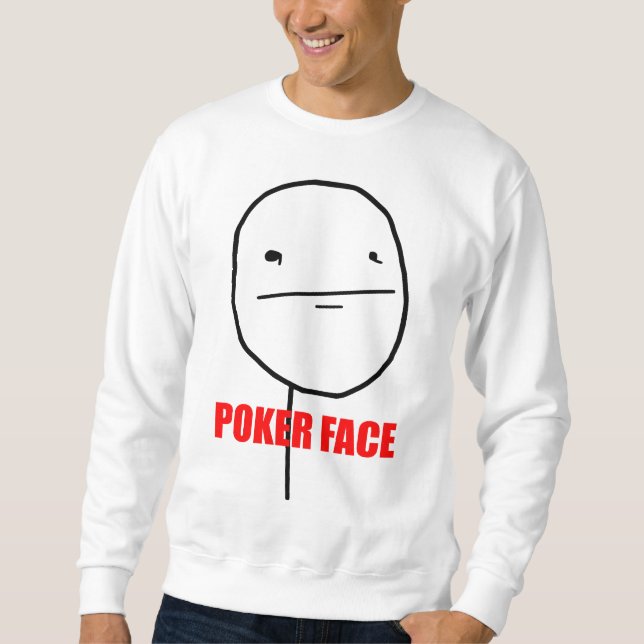 Pokeransikte - tröja sweatshirt (Framsida)