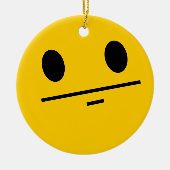 Pokeransikteansikte Julgransprydnad Keramik (Framsidan)