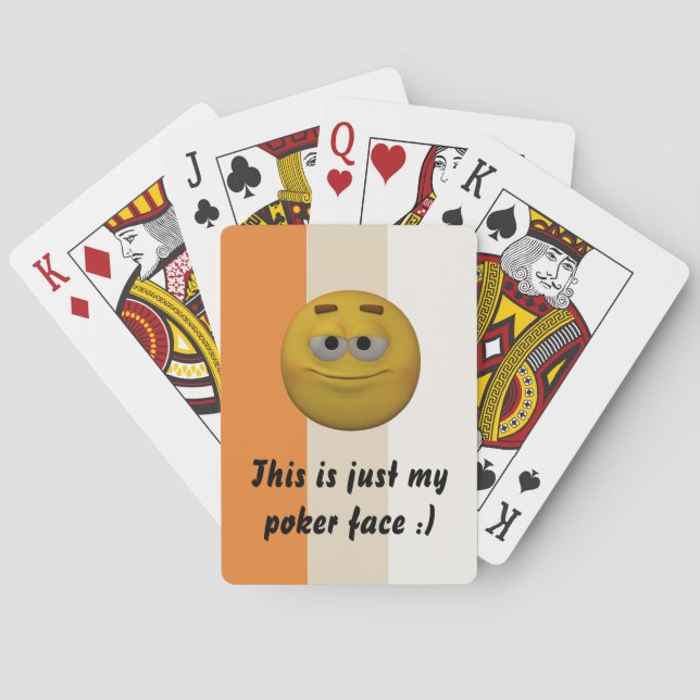 PokeransikteEmoticon som leker kortmallen Kortlek (Baksidan)