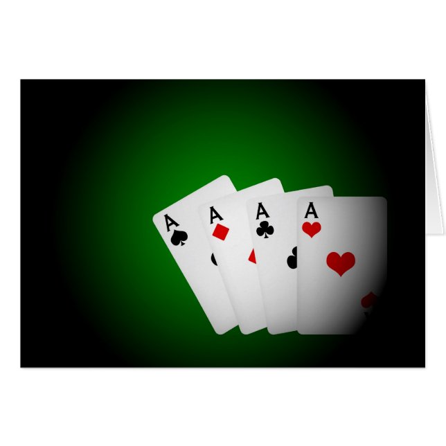 Pokerbakgrund Hälsningskort (Framsidan Horizontal)